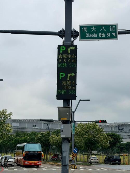 1150613台中國際會展中心交通配套再升級 43面停車導引、1021格機車位打造水湳友善疏運環境示意圖
