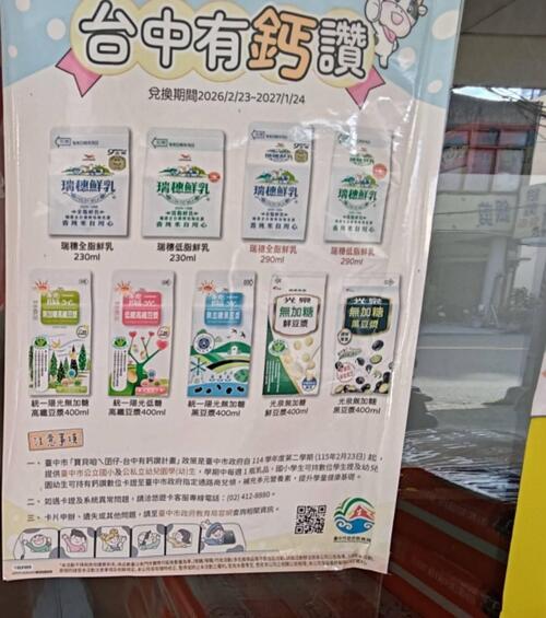 1150705台中有鈣讚砸2.76億 陳俞融批：寒暑假領不到、跨縣就讀領不到、居家托育也領不到 教育局：「台中有鈣讚」擴大 明年朝全年52週供應示意圖