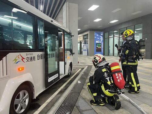 1150810中市自駕巴士蓄勢待發！交通局：實車驗證與消防演練同步推進 今秋迎試乘示意圖