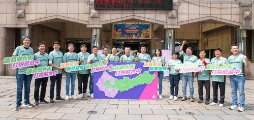 1150901蔡其昌領軍「新力連線」 陪同15位中市議員聯合登記示意圖