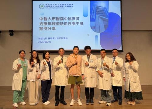 1150902三十四歲重訓男頭痛後中風 醫：緊急打通血管痊癒示意圖