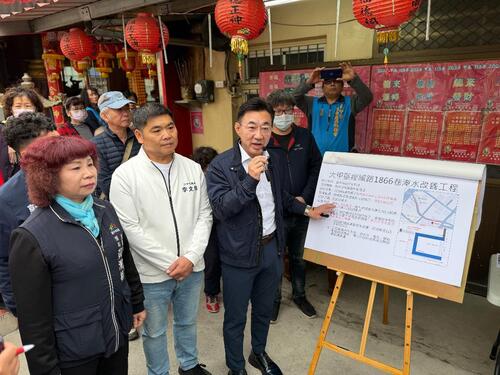 1150126「旗艦級」執行力！江啟臣攜地方民代爭千萬預算 解大甲經國路1866巷水患夢魘 台中市長提名盧喊話：不要遲於2月19日 江啟臣、楊瓊瓔回應了示意圖