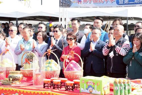 1150211七年全市新設10校！廍子國中一期落成、二期同步動土 盧市長：台中人口邁向287萬市府加速建校舍示意圖