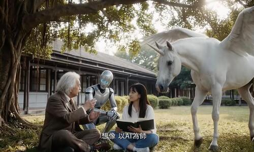 1150225愛因斯坦、飛行船現身校園！ 東海大學「百分百AI生成」形象大片曝光 掀世代教育革新示意圖