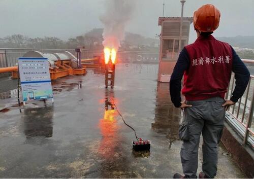 1150303把握中南部氣候有利條件 水利署積極辦理焰彈及焰劑人工增雨作業示意圖