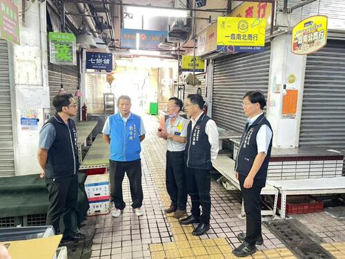 1150417劉士州議員針對報載「南屯市場漏水8年未解決」案邀會勘 發現竟是烏龍一場示意圖