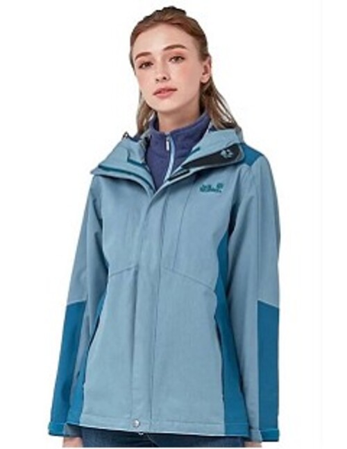 女 Sympatex 防風防水透氣外套 單件式『藍色』示意圖