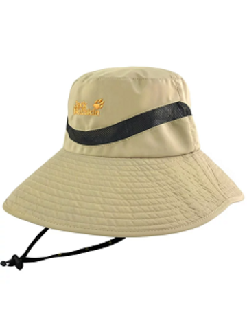 拼接透氣網布抗UV圓盤帽 遮陽帽『卡其』示意圖