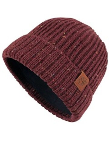 彩點內刷毛針織保暖帽 羊毛帽『荔枝紅』示意圖