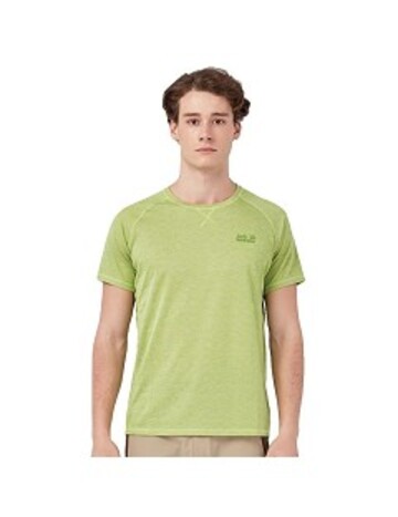 男 圓領短袖排汗衣 T恤 (膠原蛋白紗)『草綠』示意圖
