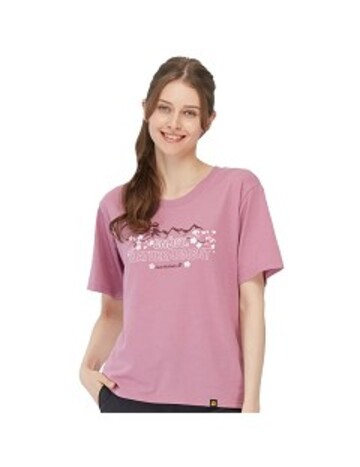 女 花卉山林排汗衣 涼感棉短袖T恤『醬紫』示意圖