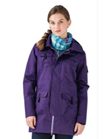 女 Sympatex 防風防水透氣外套 長版修身 單件式『紫色』示意圖