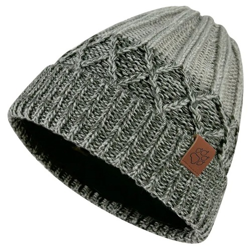漸層立體針織紋內刷毛保暖帽 毛帽『黑灰』示意圖