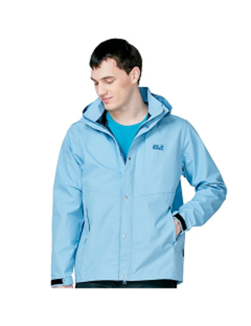 男 Sympatex 3L 防風防水透氣外套 單件式『水藍』示意圖
