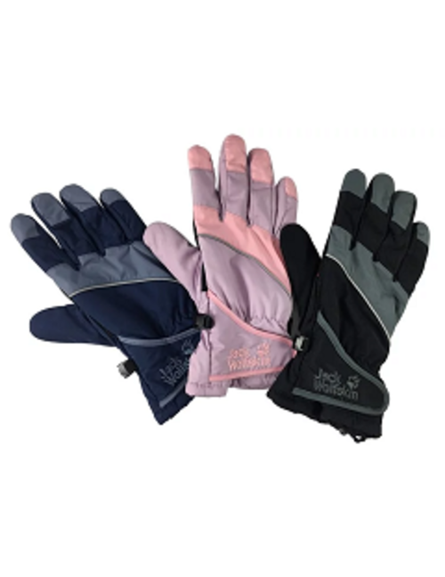撞色防水透氣觸控保暖手套『深藍』『粉紫』『黑』示意圖