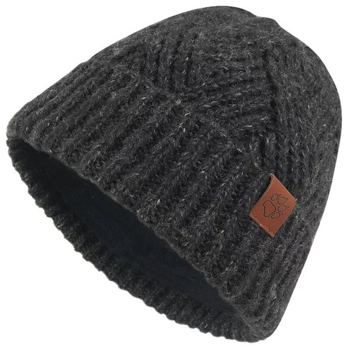 交叉針織紋內刷毛保暖帽 羊毛帽『黑』示意圖