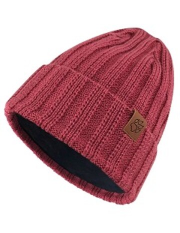 直紋針織內刷毛保暖帽 毛帽『莓紅』示意圖