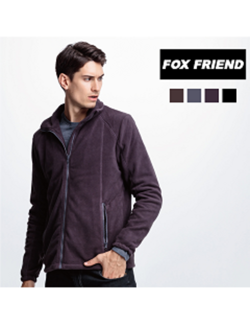 [FOX FRIEND]男款 保暖刷毛外套『鐵灰』『黑色』示意圖