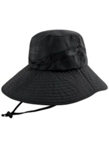 拼接透氣網布抗UV圓盤帽 遮陽帽『黑』示意圖