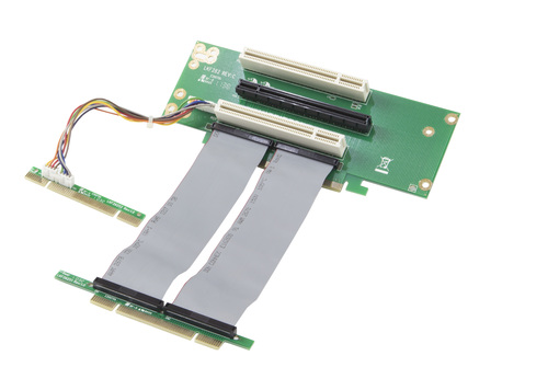 PCIe+Dual PCI Riser Card示意圖