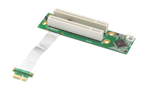 PCIe X1 to Dual PCI Riser Card示意圖