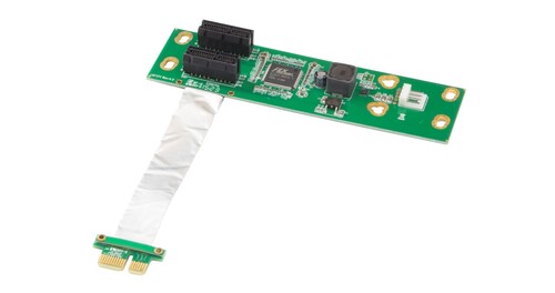 PCIe X1 to Dual PCIe X1 Riser Card示意圖