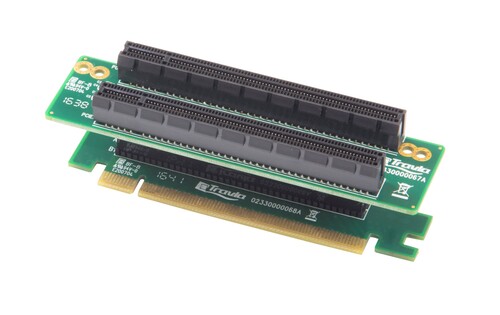PCIe X16 to Dual X8 Riser Card示意圖