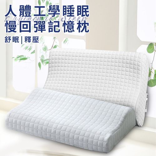 【CERES 席瑞絲】人體工學睡眠慢回彈沉睡記憶枕(枕頭/透氣枕/機能枕)(B0105)示意圖