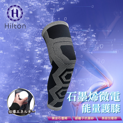 【Hilton 希爾頓】石墨烯微電能護膝示意圖