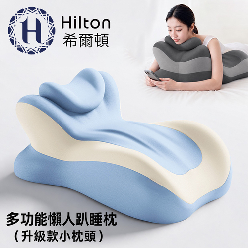 【Hilton 希爾頓】多功能懶人趴睡枕(升級款)/2色(兩入組)示意圖