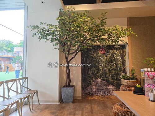 【台北柚子花花｜餐廳人造樹與室內造景工程】示意圖