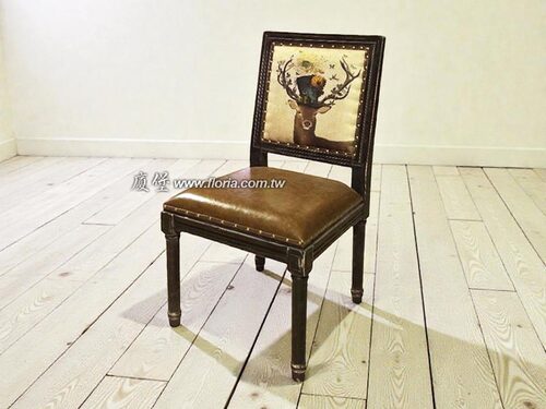 鹿 實木皮椅示意圖