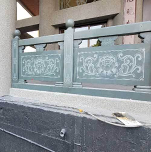 石雕欄杆示意圖