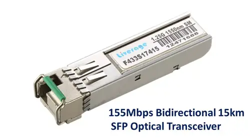 155Mbps 雙向 15km SFP 光收發器示意圖