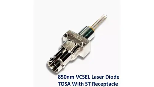 850nm VCSEL雷射二極體TOSA，附ST插座示意圖