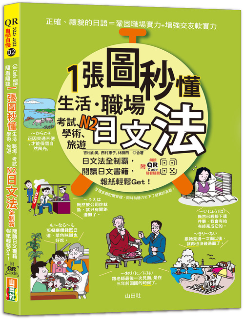 QR Code 朗讀 隨看隨聽 一張圖秒懂，生活、職場、考試、學術、旅遊N2日文法全制霸，閱讀日文書籍報紙輕鬆Get！ (25K+QR碼線上音檔)示意圖