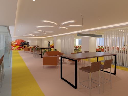 長榮企業大樓員工餐廳示意圖
