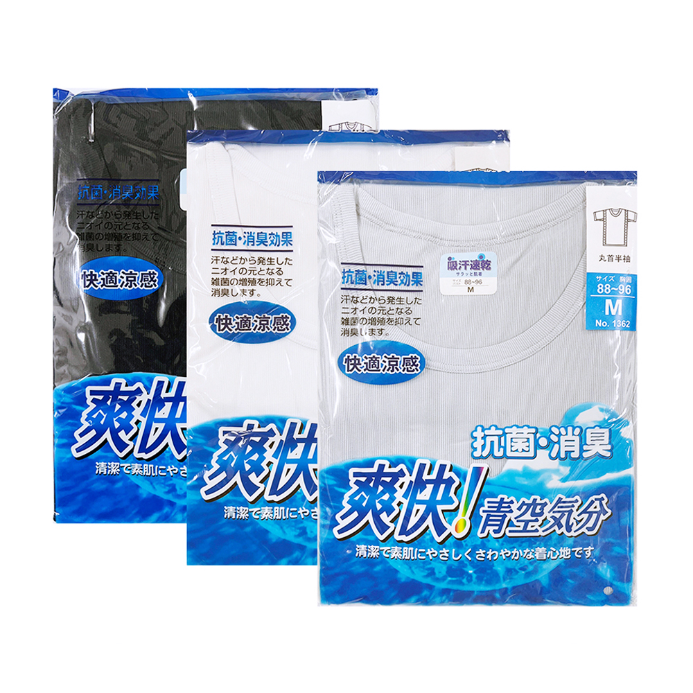 MEY快適涼感男短袖圓領衣示意圖