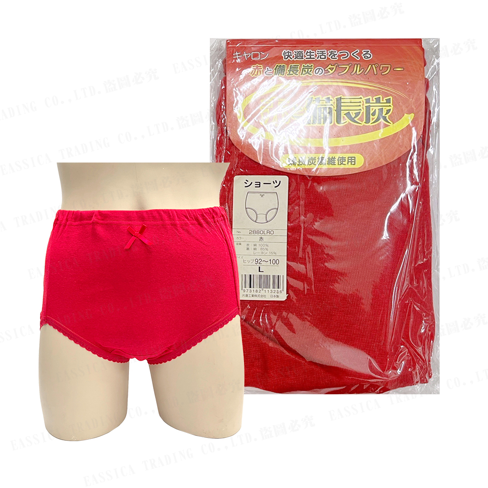 備長炭女內褲(紅)示意圖