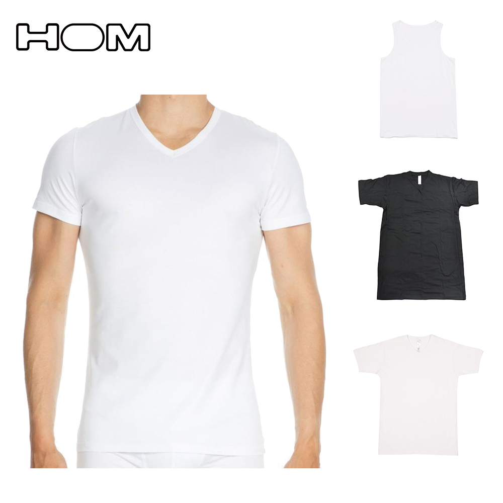 百搭黑白素色背心/V領短袖衣示意圖