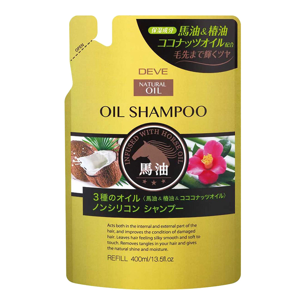 馬油植物性洗髮精補充包400ml示意圖