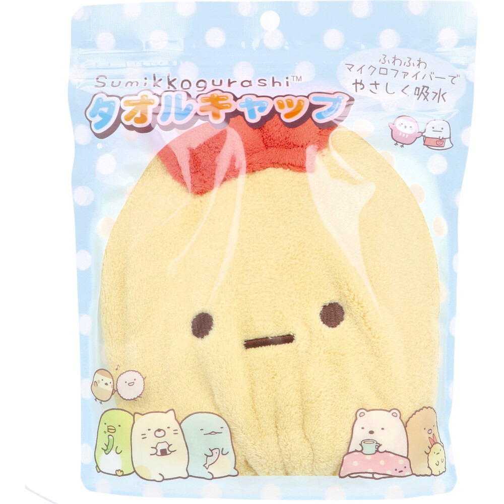 Santan造型吸水乾髮帽(角落生物炸蝦尾)示意圖