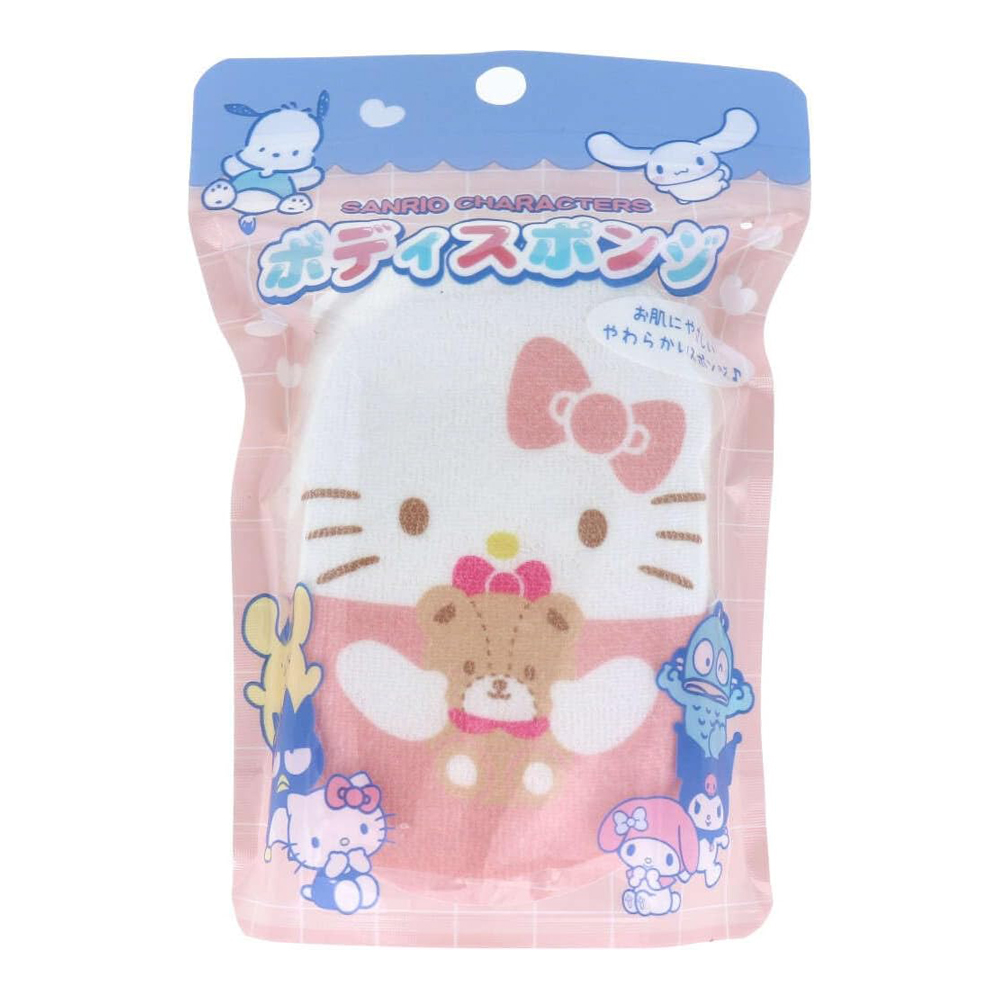 Santan造型沐浴海綿(HelloKitty)示意圖