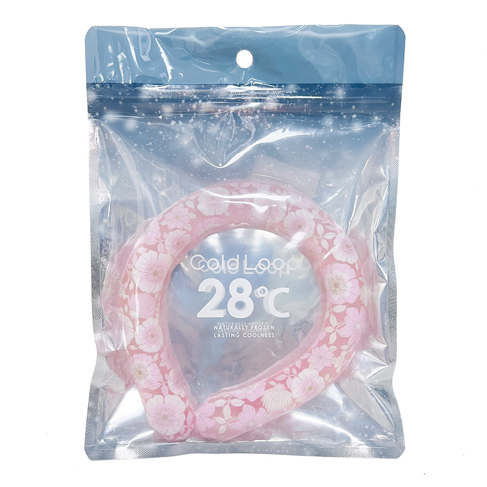 Santan涼感頸圈-花朵款粉紅色示意圖