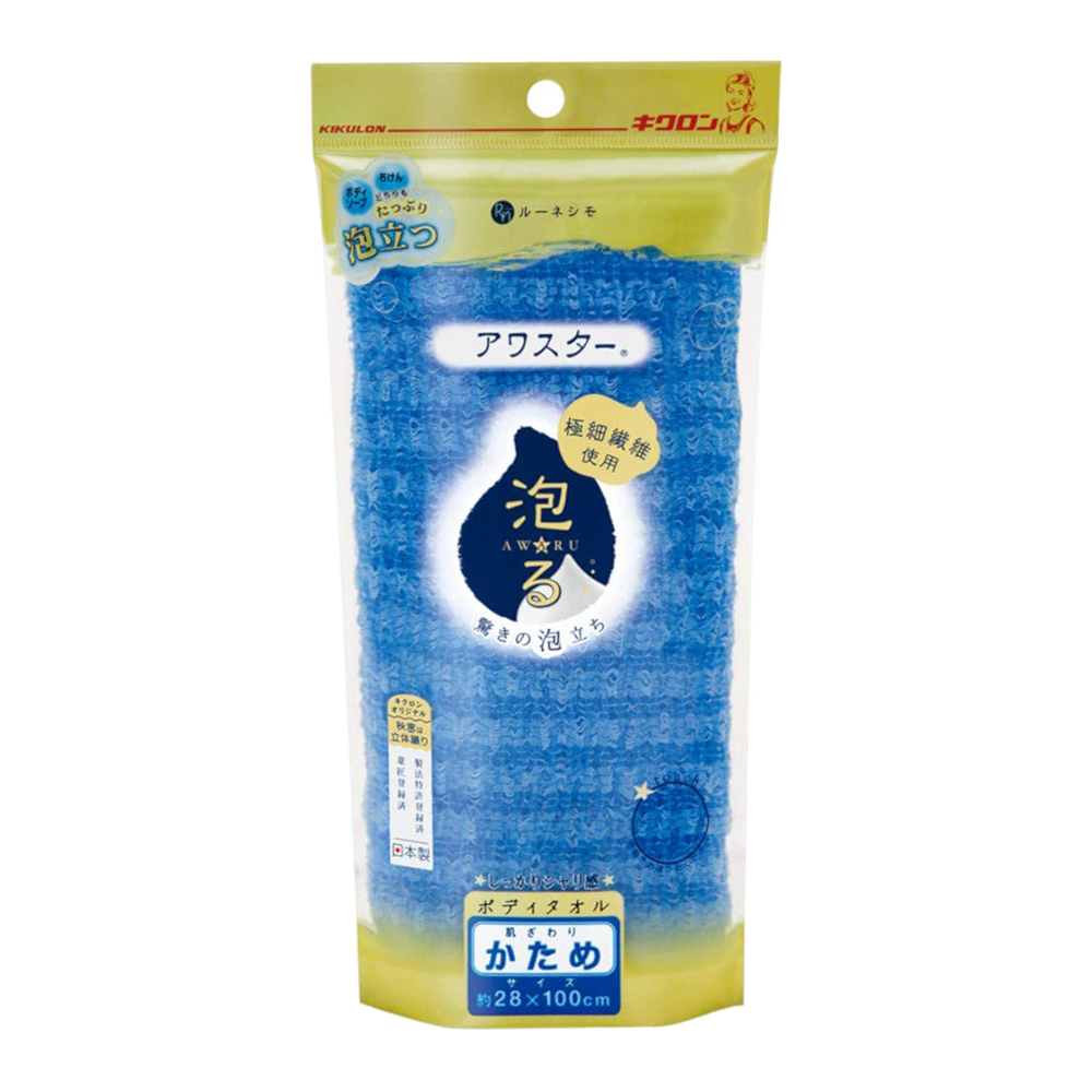 泡泡浴澡巾(藍/粗)示意圖