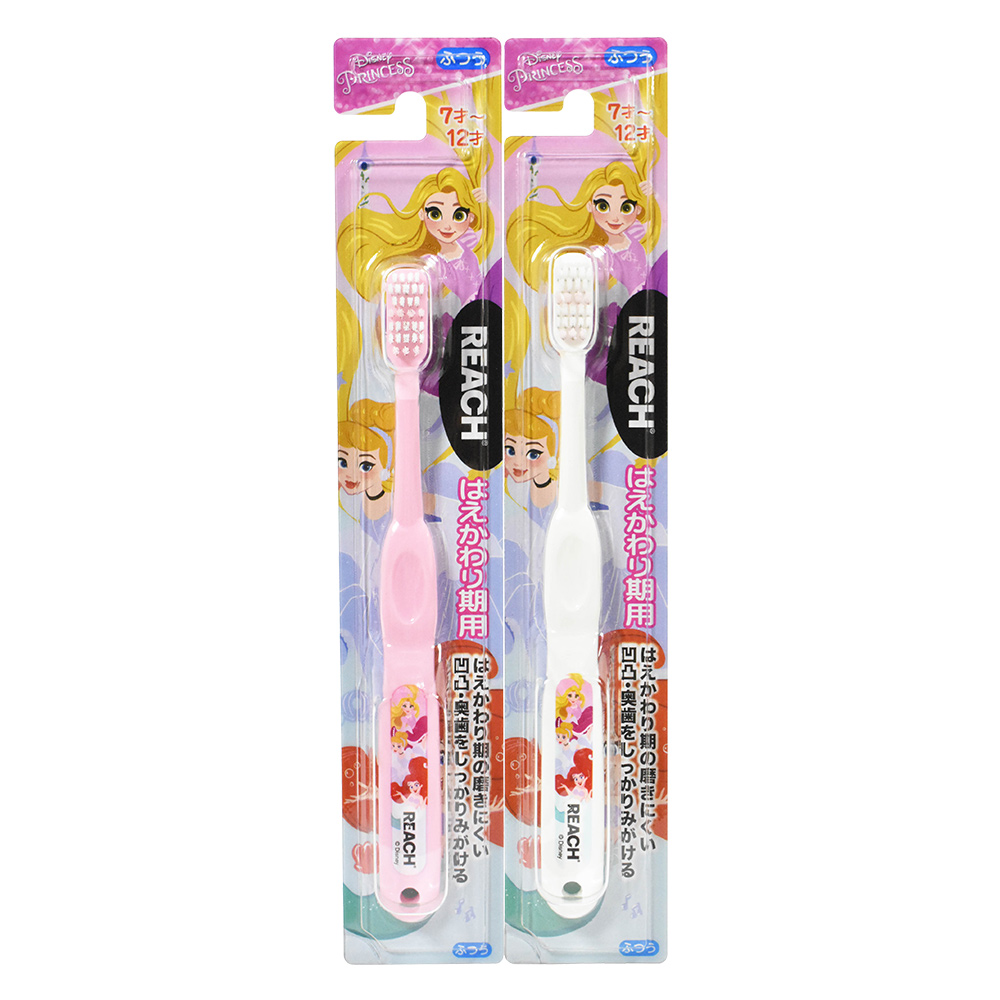REACH迪士尼公主兒童牙刷單支入(7~12歲/普通毛/合色)示意圖