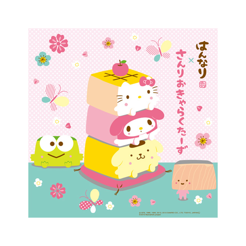 卡通手帕-三麗鷗Sanrio(xHannari豆腐)示意圖