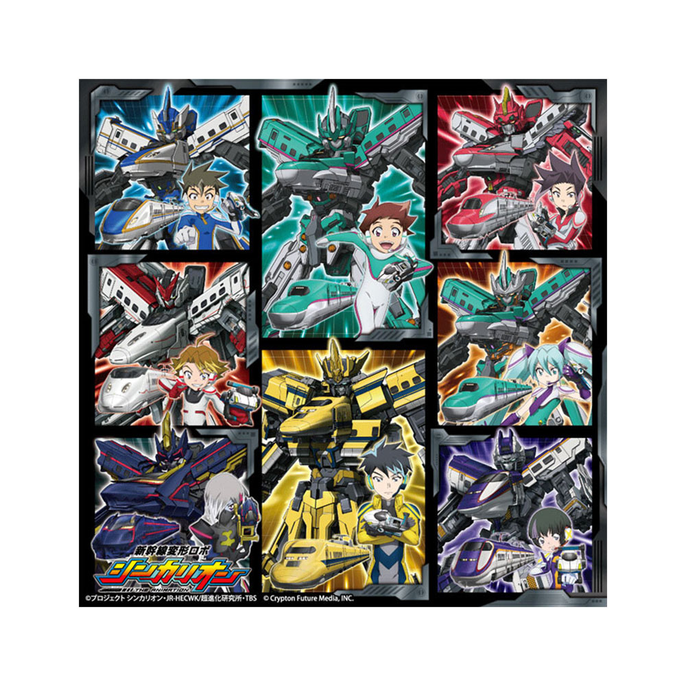 卡通手帕-新幹線變形機器人(圖鑑格)示意圖