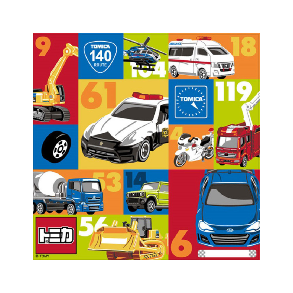 卡通手帕-TOMICA(綠底)示意圖