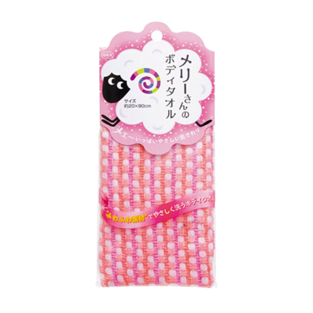 OHE 綿羊泡泡洗澡巾(粉)示意圖